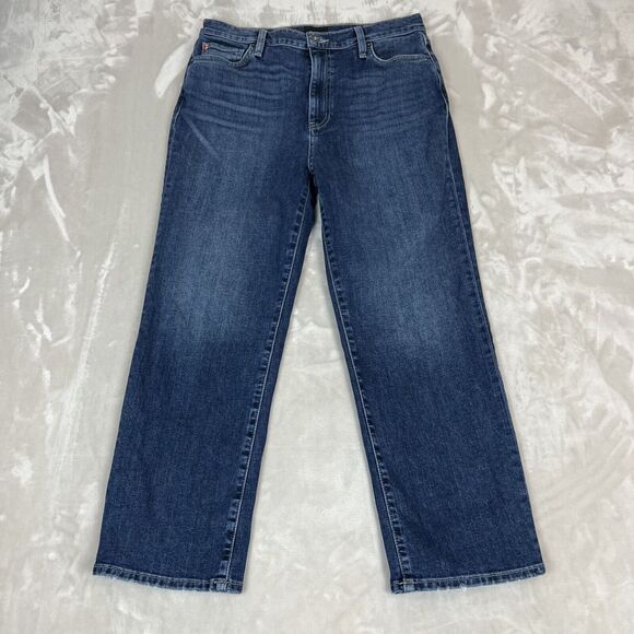 Hudson Jeans Denim - Hudson Jeans Womens 30 Blue Noa Mid Rise Straight Crop Preppy Casual Stretch